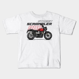 Street Scrambler 900 - Red Kids T-Shirt